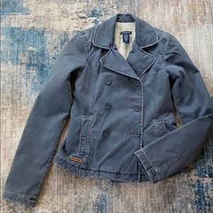 Abercrombie & Fitch | washed out gray blue coat